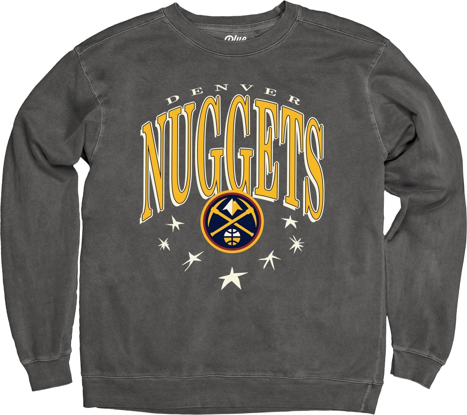 Blue 84 NBA Officially Licensed Crewneck Sweatshirt Ringspun Black Stars