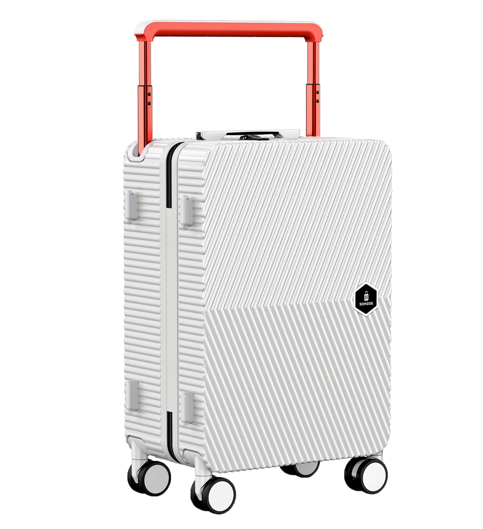 Airline Approved Carry on Luggage, Luggage Sets for Family Travel/Business Trip, Hardshell Suitcase with Spinner Wheels, Scooter Luggage for Kids. (WHITE-03)