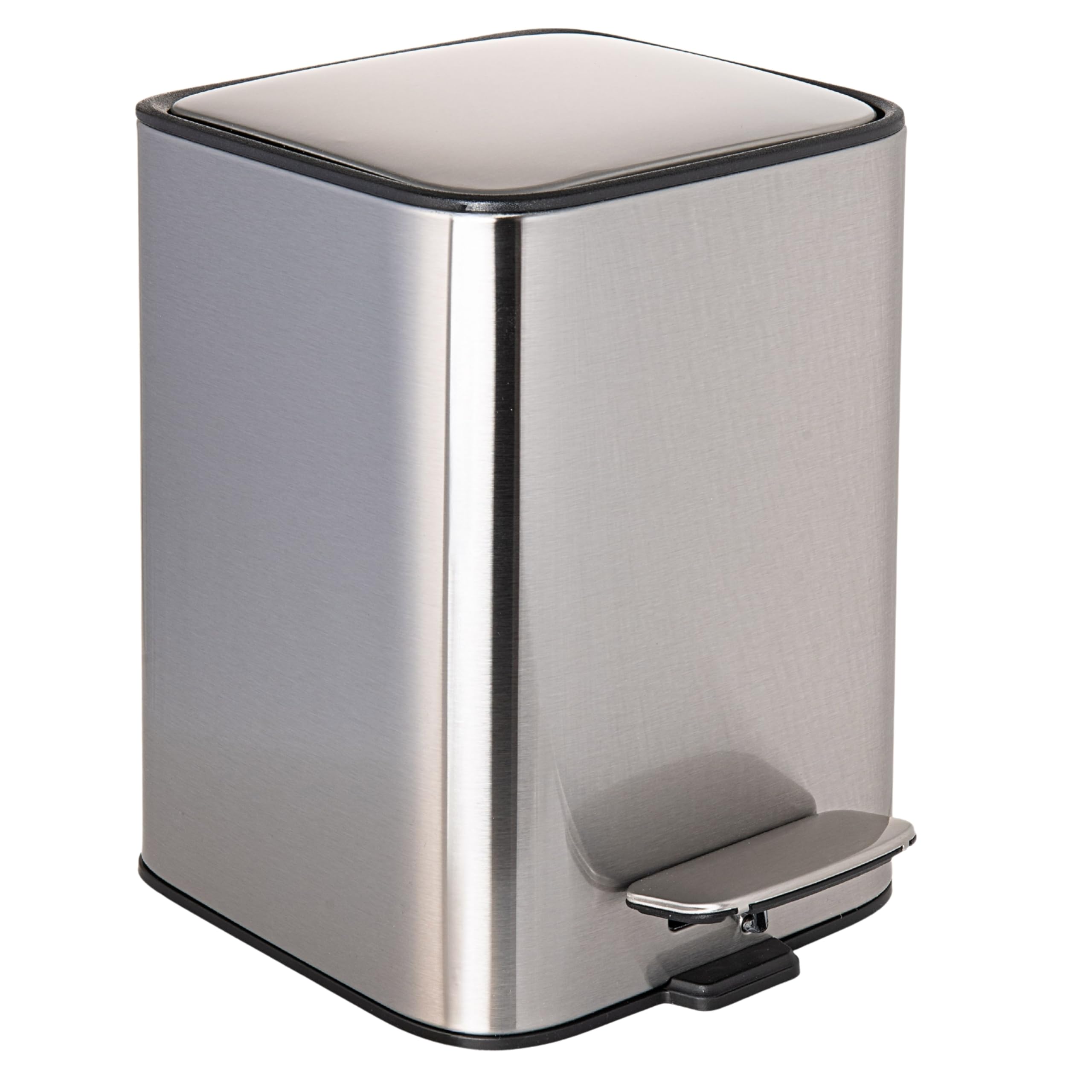 Erreke Bathroom Pedal Bin 3L, Silver, Removable Inner Bucket, Modern Design