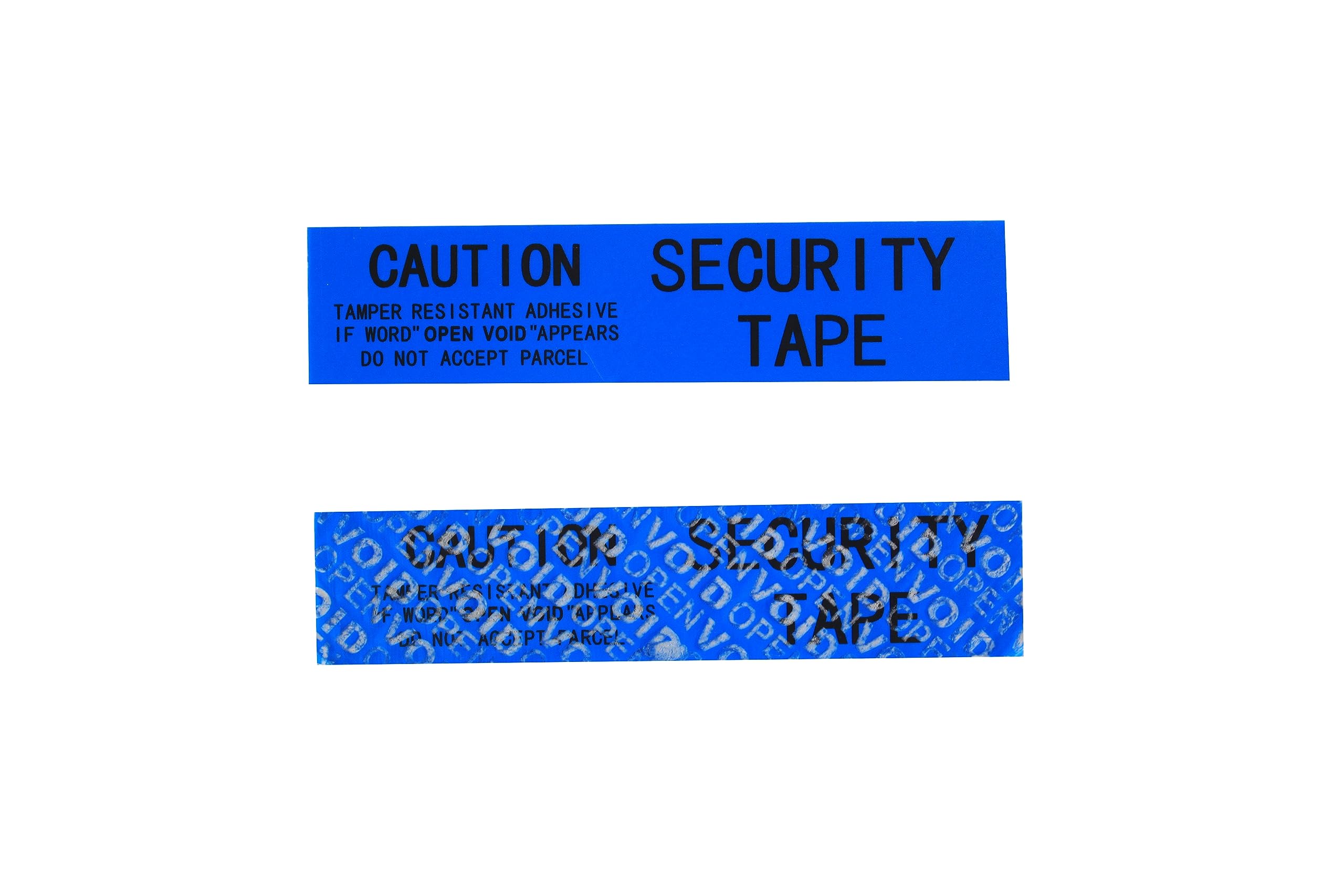 2 rollos Non-transfer de cinta adhesiva de seguridad void a prueba de manipulaciones (1 pulgadas x 55 yards x 2 mil, banda de garantía de seguridad, azul)