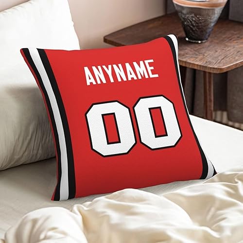 Miniatura 8 de Fundas de almohada de baloncesto universitarias personalizadas (2 paquetes) con diseño personalizado de cualquier nombre y número de 18 x 18