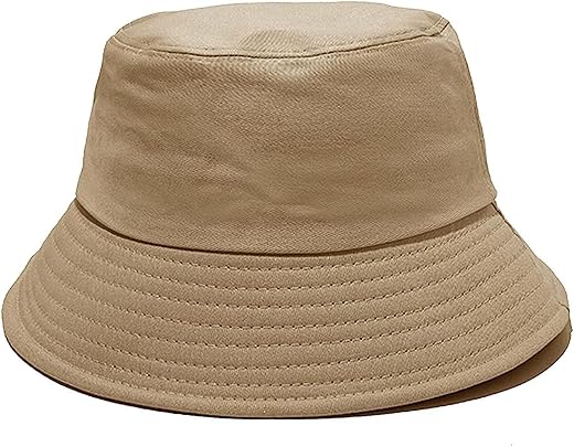 FASHOLIC Bucket Hat for Men & Women | Cotton Plain Bucket Cap | Summer Sun Protection Hat for Travel, Beach & Casual Wear