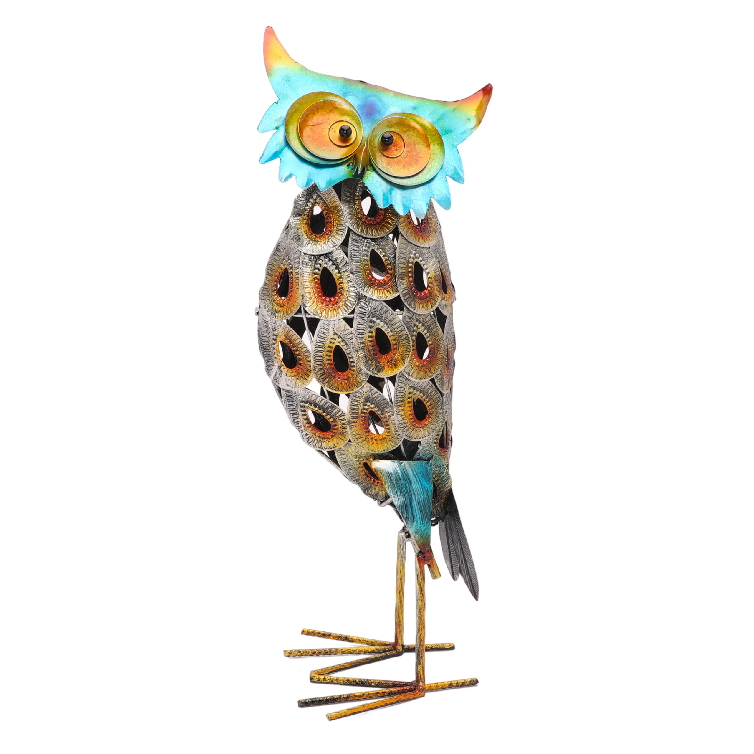 Christmas Concepts® 51cm (20'') Metal Standing Owl Sculpture Ornament - Indoor/Outdoor Garden Decorations
