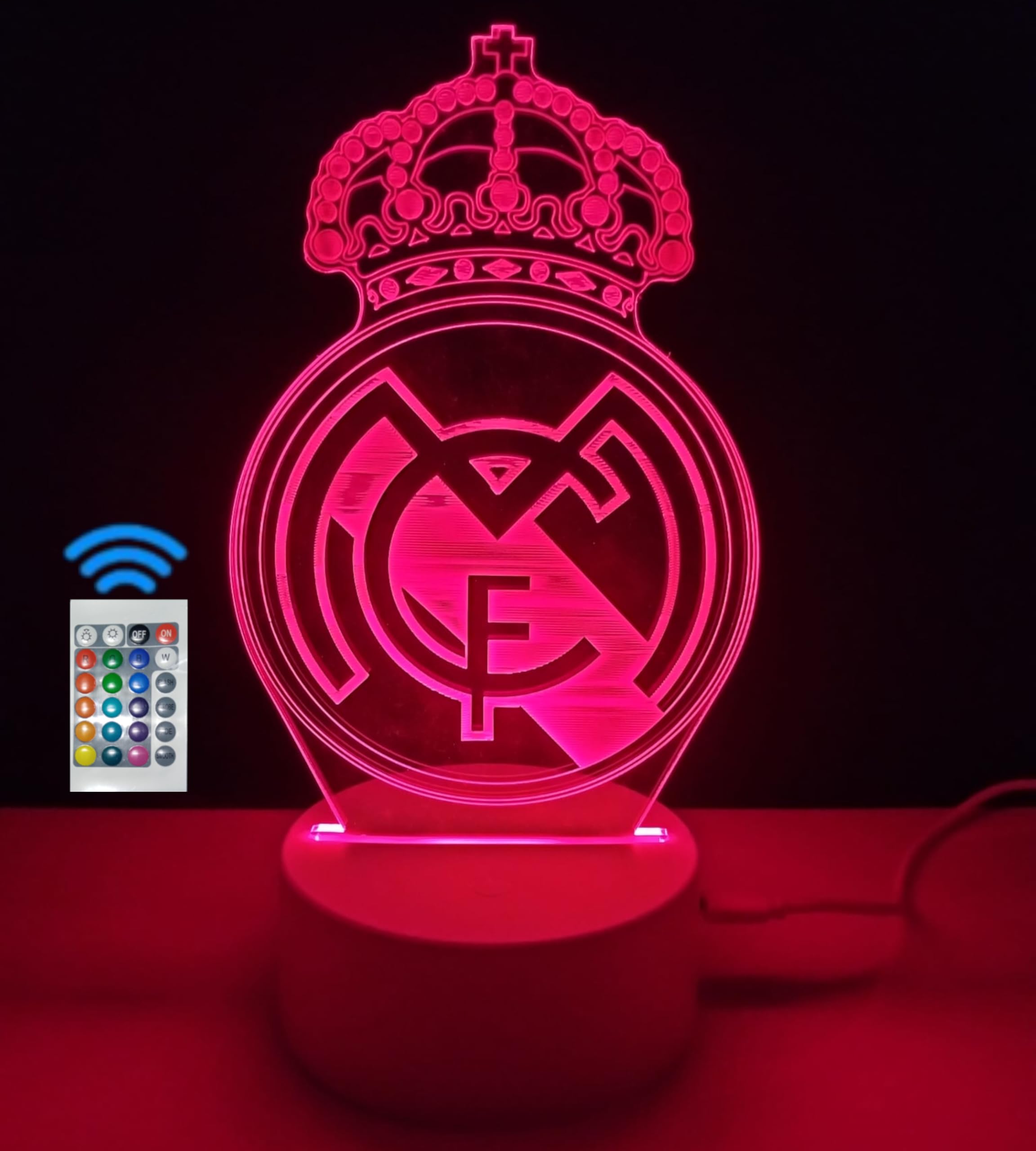 Lámpara 3D decorativa iluminacion interior futbol
