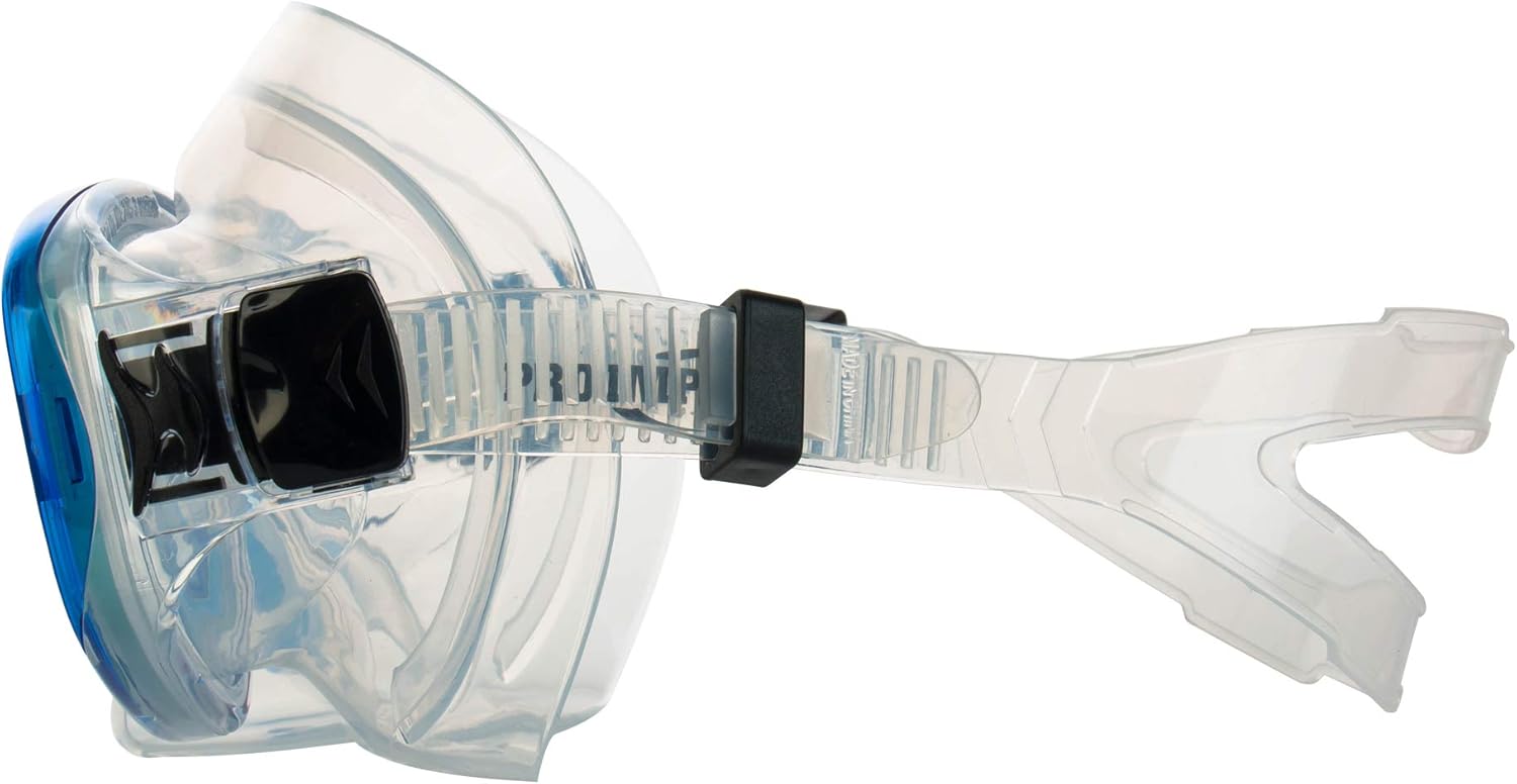 Pro Impact Silicone Swimming Mask Snorkel Set Easy Breathing Anti-Fog, Tempered Glass Scuba Diving Mask -Clear Wide View, Adjustable Snorkeling Set for Adults, Juniors, Kids, Assorted Colors : Sports & Outdoors