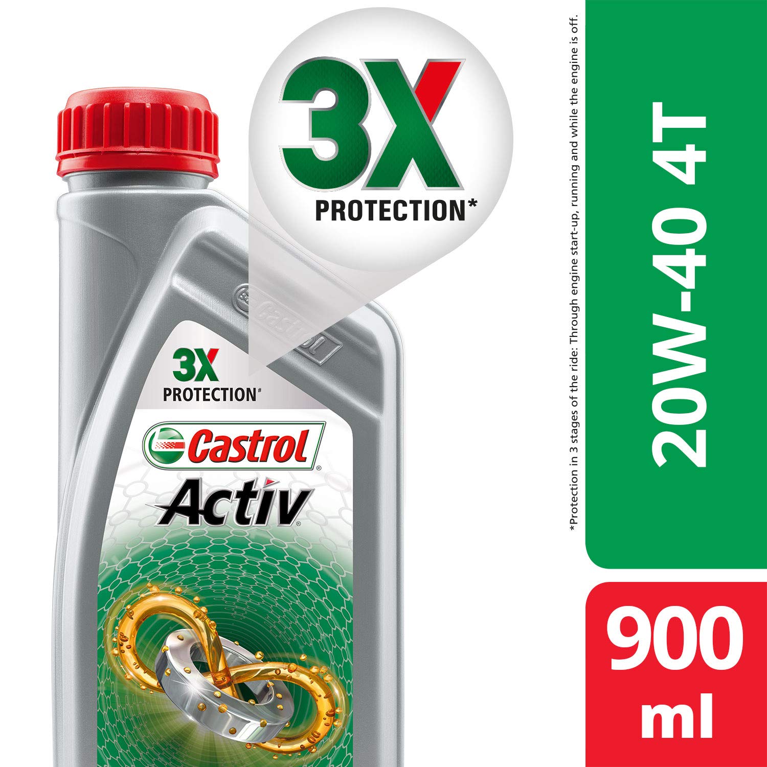Castrol Activ 4t 20w 40 Petrol Engine Oil For Bikes 900 Ml Buy Online In Singapore At Desertcart 82277796