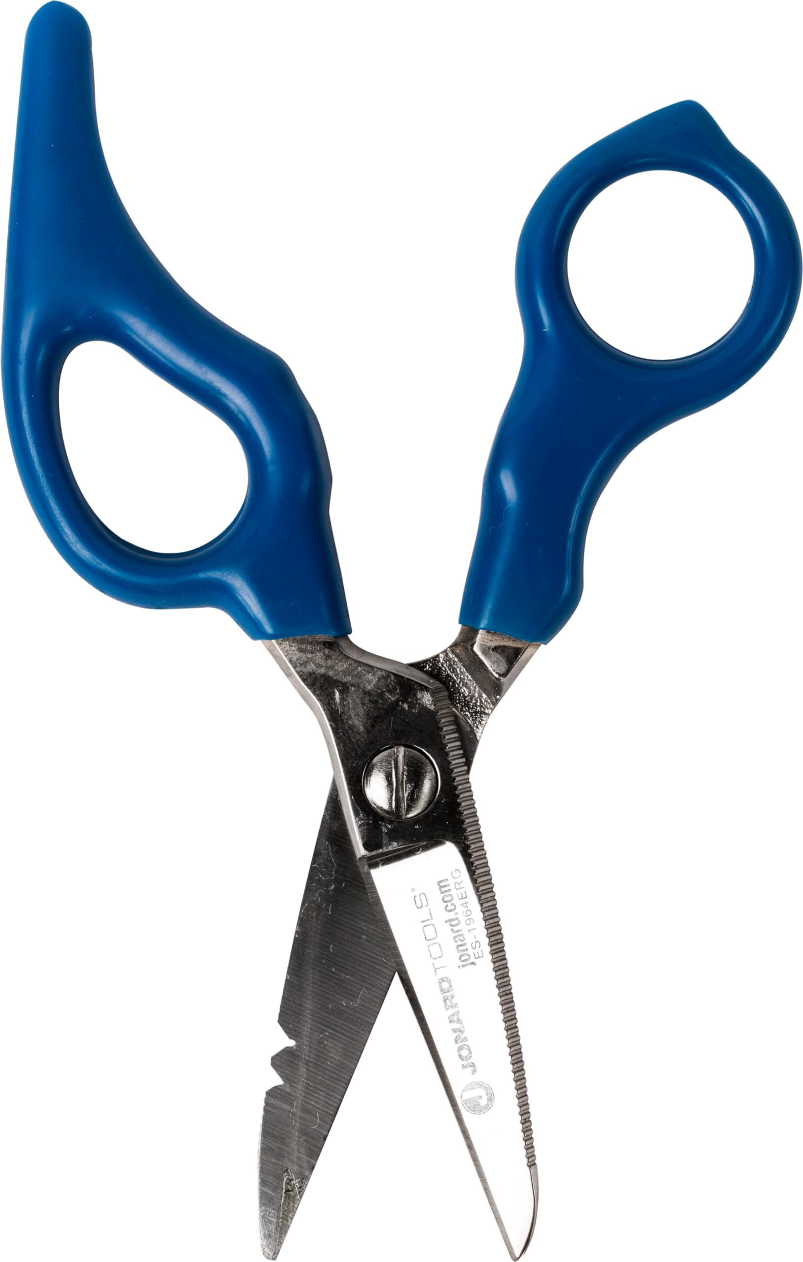 Jonard Tools ES-1964ERG Carbon Steel Ergonomic Electrician Scissor, for Heavy Duty Use
