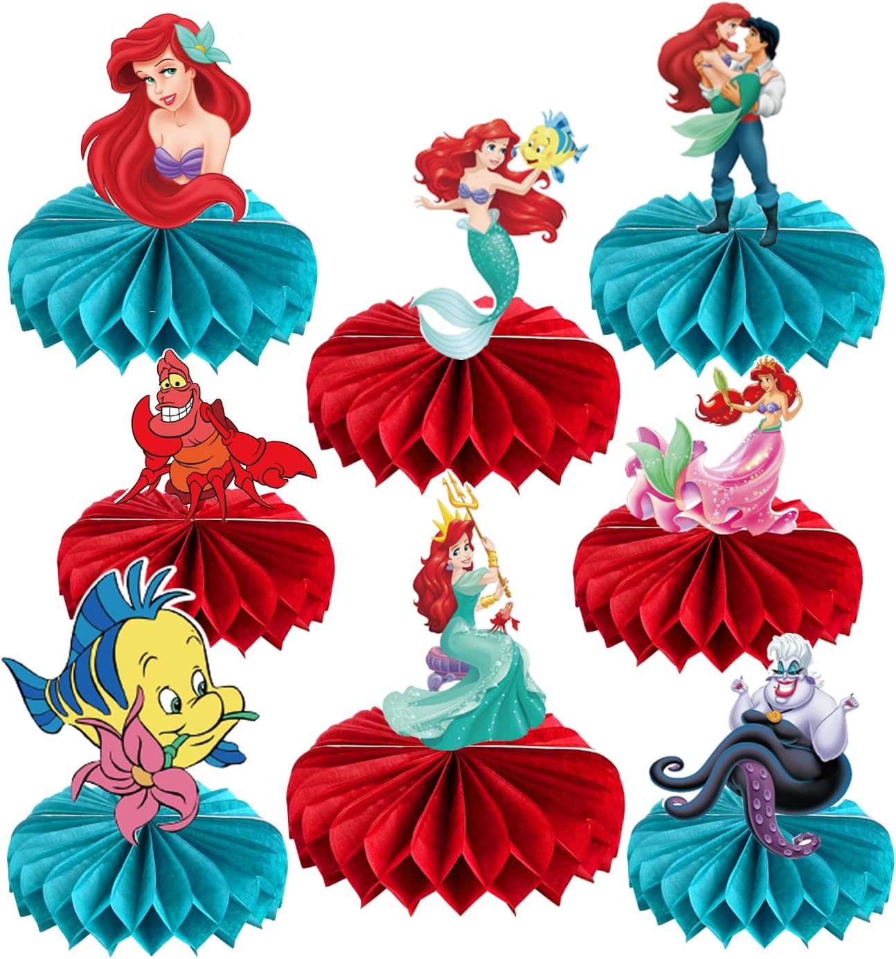 Little Mermaid Party Favors Birthday Supplies, 8Pcs Cute