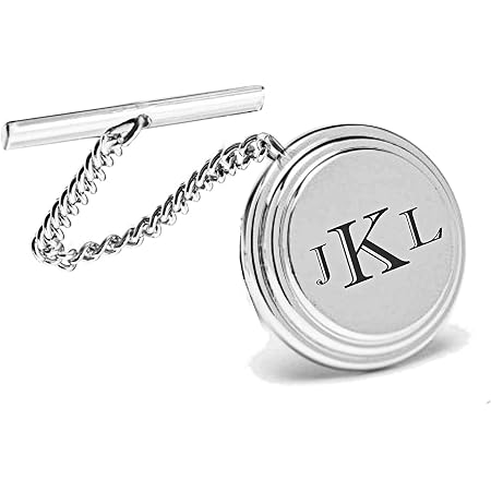 Personalized Silver Beveled Tie Pin 