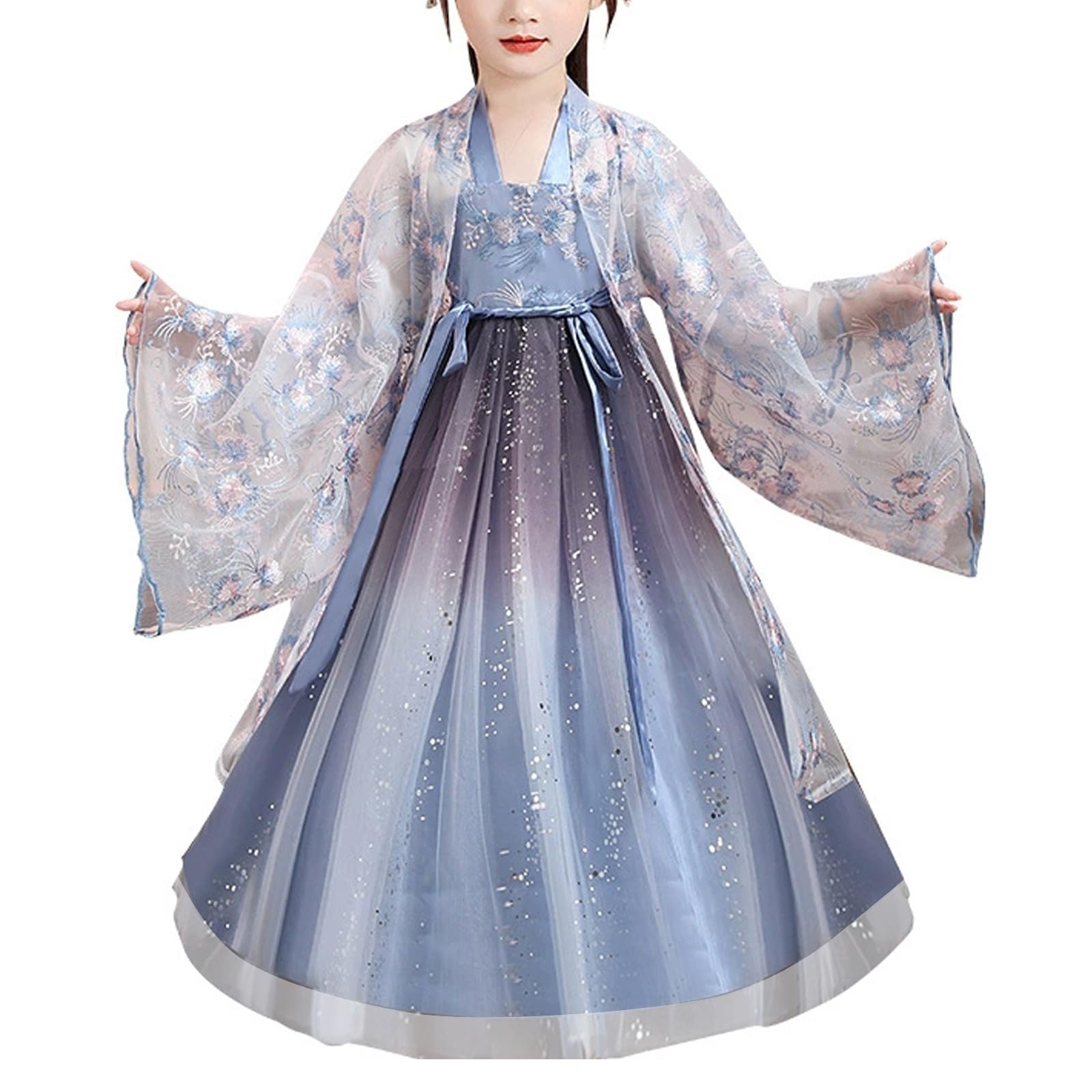 Faschingskostüme Mädchen Elegantes Chinesisches Traditionskleid Für Mädchen Hanfu Kostüm Antikes Gewand Im Tang Stil Für Fasching Und Kindergeburtstag Kinderkostüme