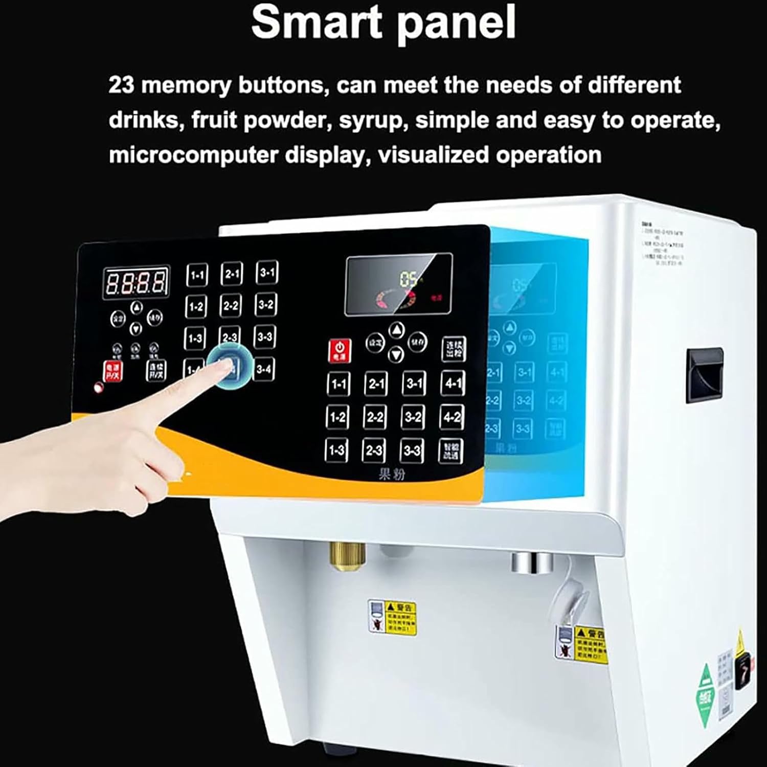 Commercial Fructose Machine, 8L Automatic Sugar Fructose Syrup Dispenser with Stainless Steel Liner, 16-Key Intelligent Operation~/ image 5