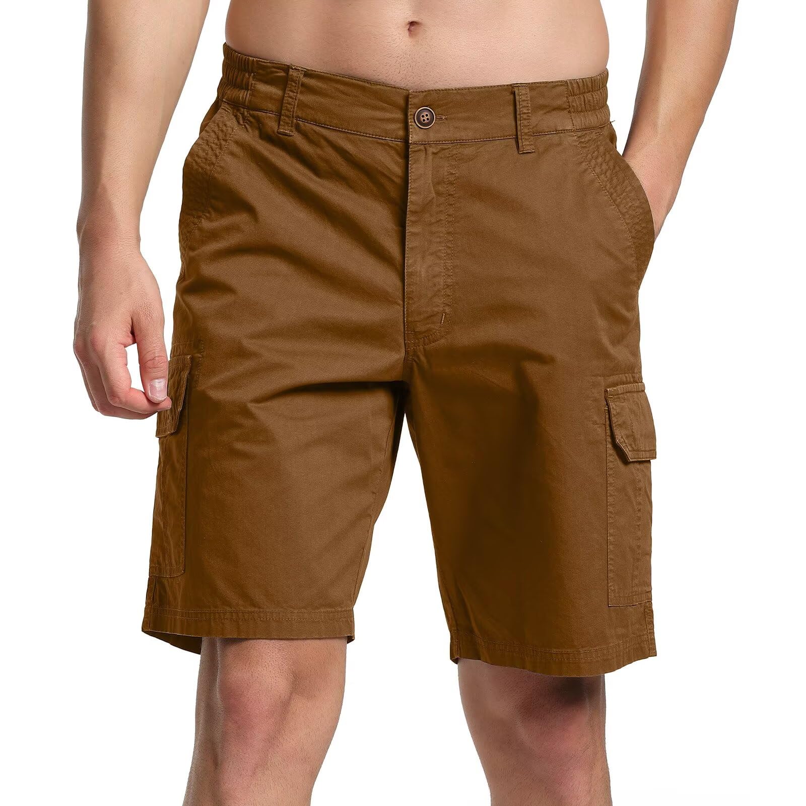 R RAMBLER 1985 Men’s Twill Cargo Shorts Relaxed Fit, Classic Hiking Shorts, Outdoor Workwear
