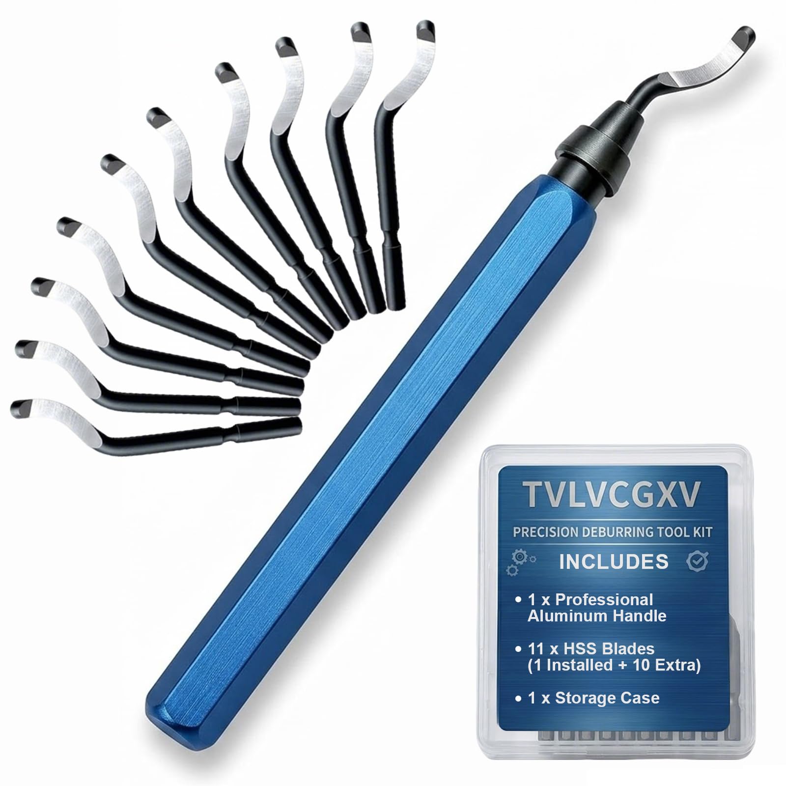 Deburring Tool - 11 Blade HSS for Metal & 3D Prints -1