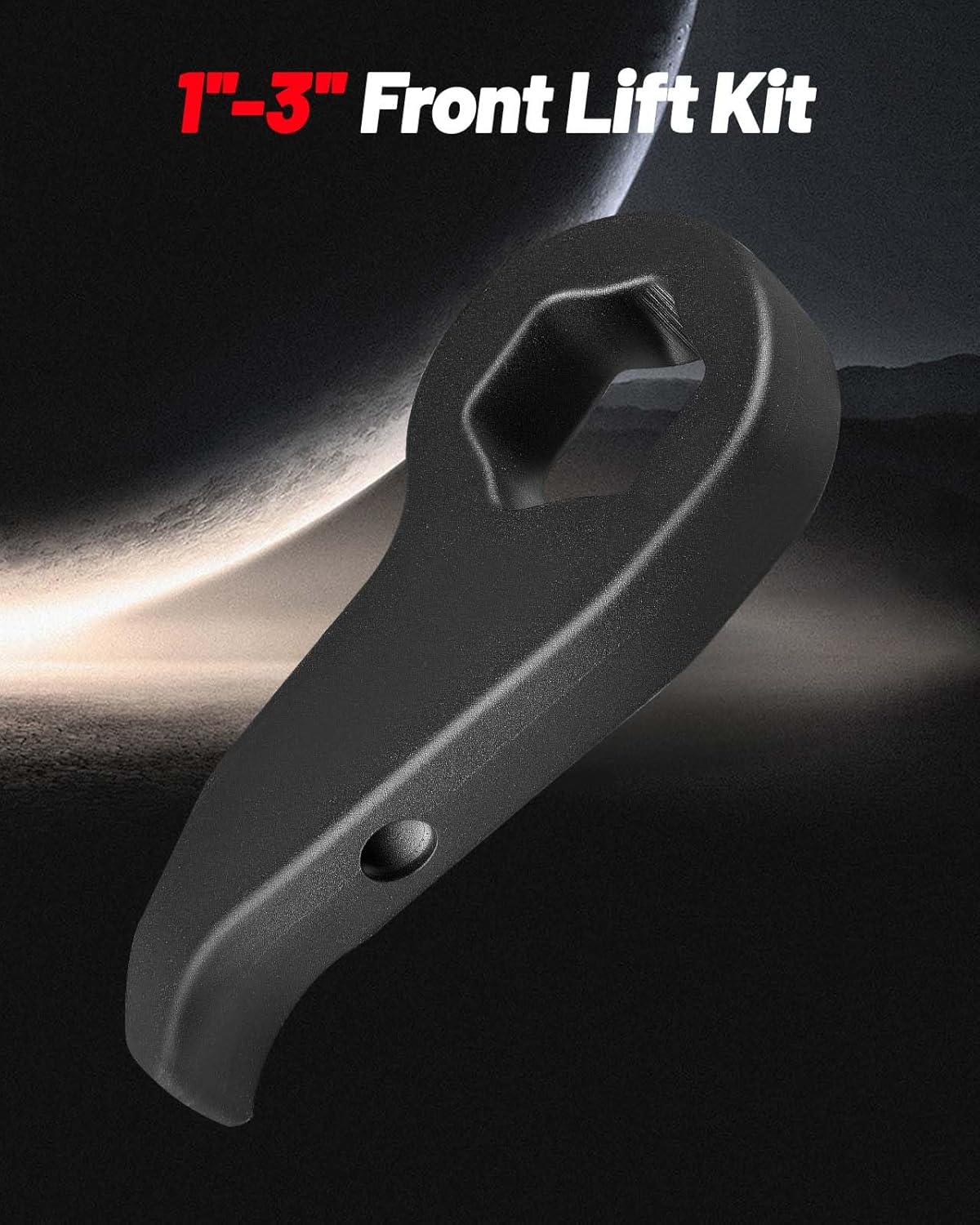 EVIL ENERGY 1-3" Torsion Bar Keys with Shock Extenders Brackets Compatible with 2011-2019 Chevy Silverado GMC Sierra 2500HD/3500HD 4WD, 1-3 inch Adjustable Suspension Front Leveling Lift Kit Black