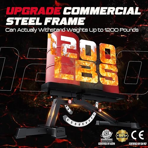 Miniatura 2 de KeppiFitness Banco de pesas ajustable, Bench3000 MAX - Prensa de banco de entrenamiento resistente con extensión de piernas y almohadilla de