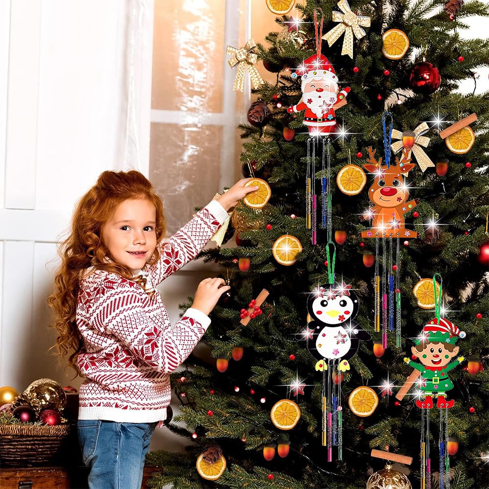 Bastelset Weihnachten Für Kinder | 5 Holz-Anhänger Zum Bemalen | DIY Deko Ab 3 Jahren