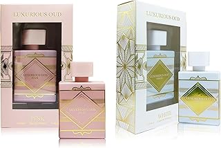 Women Perfume Luxurious Oud Pink&White Set Eau de Parfume Spray Long Lasting Fresh Eau de Toliette for Women 3.4 Fl Oz Each Dily Used