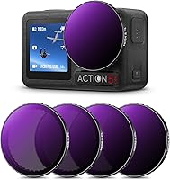 Vista 10 de K&F Concept Filtro de Densidad Neutra Variable ND2-32 de Ajuste por Presión Compatible con DJI Osmo Action 5 Pro, Filtro de Reducción de Luz