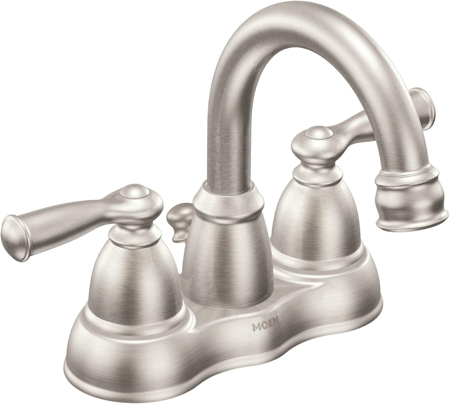 Moen CA84913SRN Double Handle Centerset Bathroom Faucet from the Banbury Collection, Spot Resist Brushed Nickel