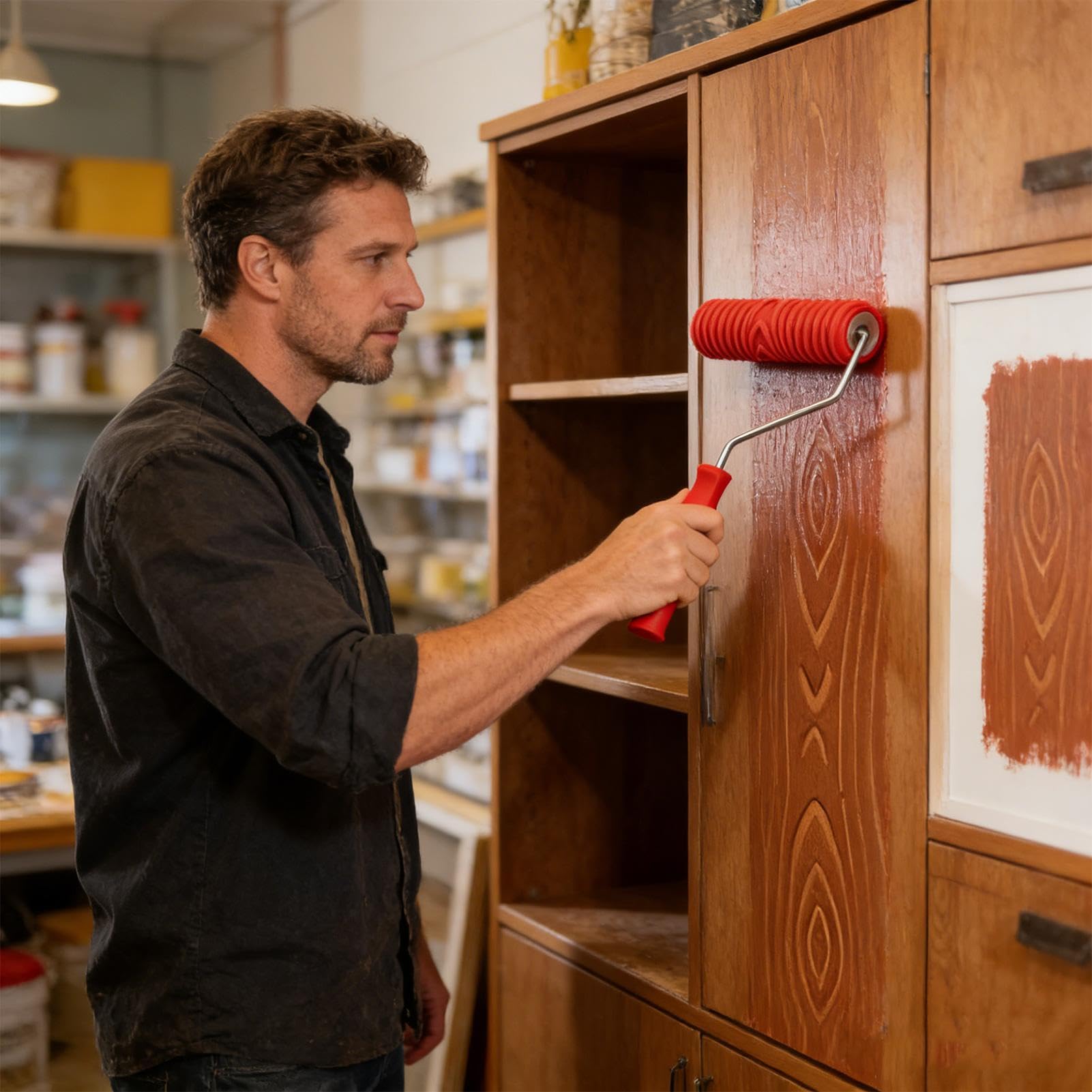 Herramienta para Imitar Veta de Madera 11 Piezas de Herramienta de Veteado | Set de Rodillos para Pintar para pared habitación hogar muebles arte paisaje patio verano
