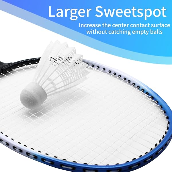 Magicorange Set di 4 racchette da badminton per giochi all'aperto, tra cui 4 racchette, 4 volani, 4 nastri di ricambio per impugnatura e 1 borsa per il trasporto - 5