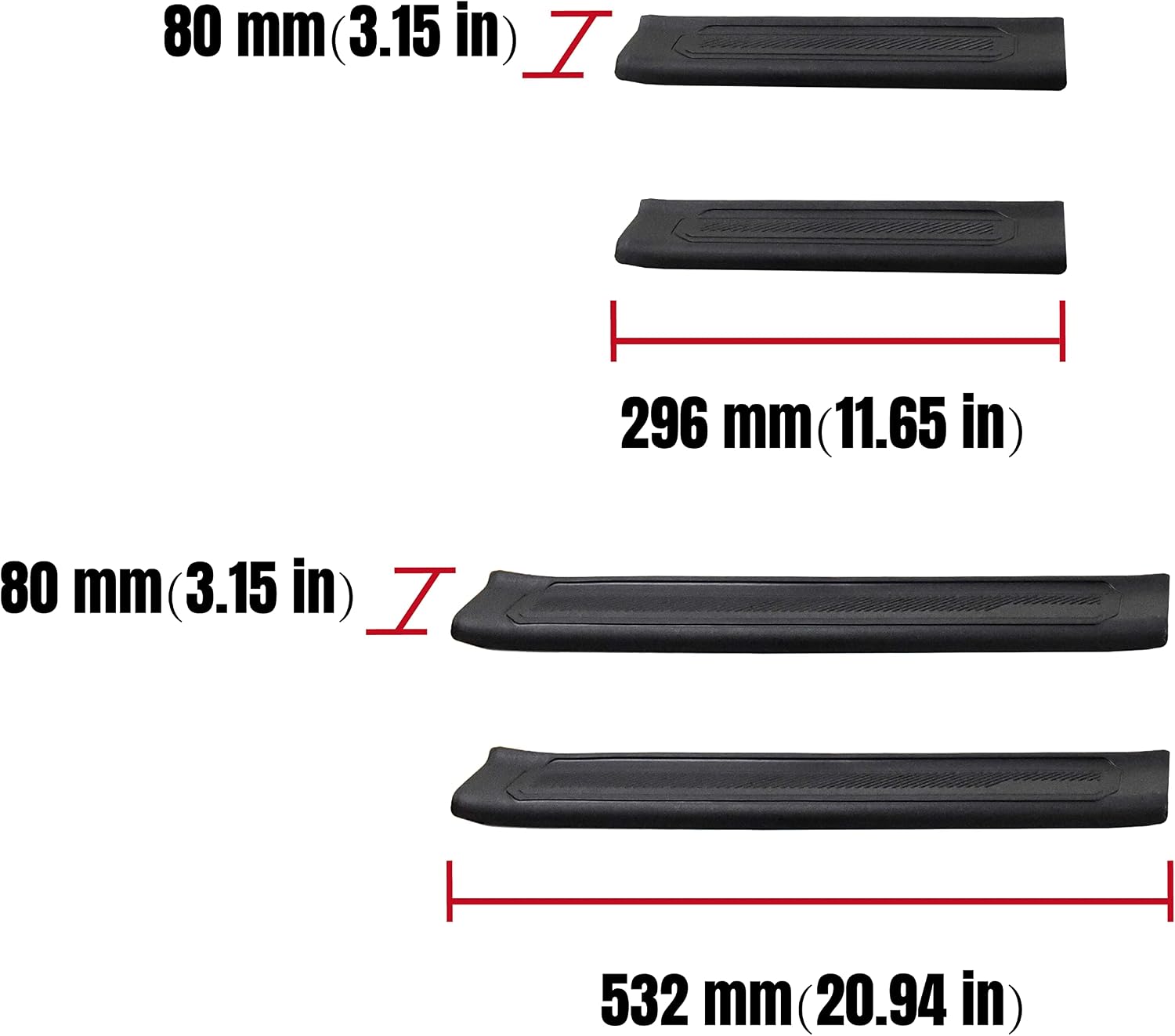 4PCS Door Sill Guards for Bronco 2021-2023, KEWISAUTO TPE Door Sill Protector Anti Scratch Door Sill Guards for Ford Bronco 2021 2022 2023 Accessories (Not for Bronco Sport)