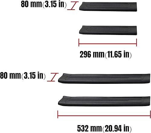 Miniatura 6 de KEWISAUTO 4 protectores de umbral de puerta para Bronco 2021-2023, protectores de umbral de puerta de TPE anti arañazos para Ford Bronco 2021 2022