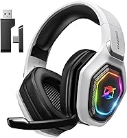 Ozeino OW810 2.4GHz Wireless Gaming Headset for PS5, PS4, PC - 40Hr Battery, <30ms Latency, Noise-Cancelling Flip Mic, Switch Laptop Mac