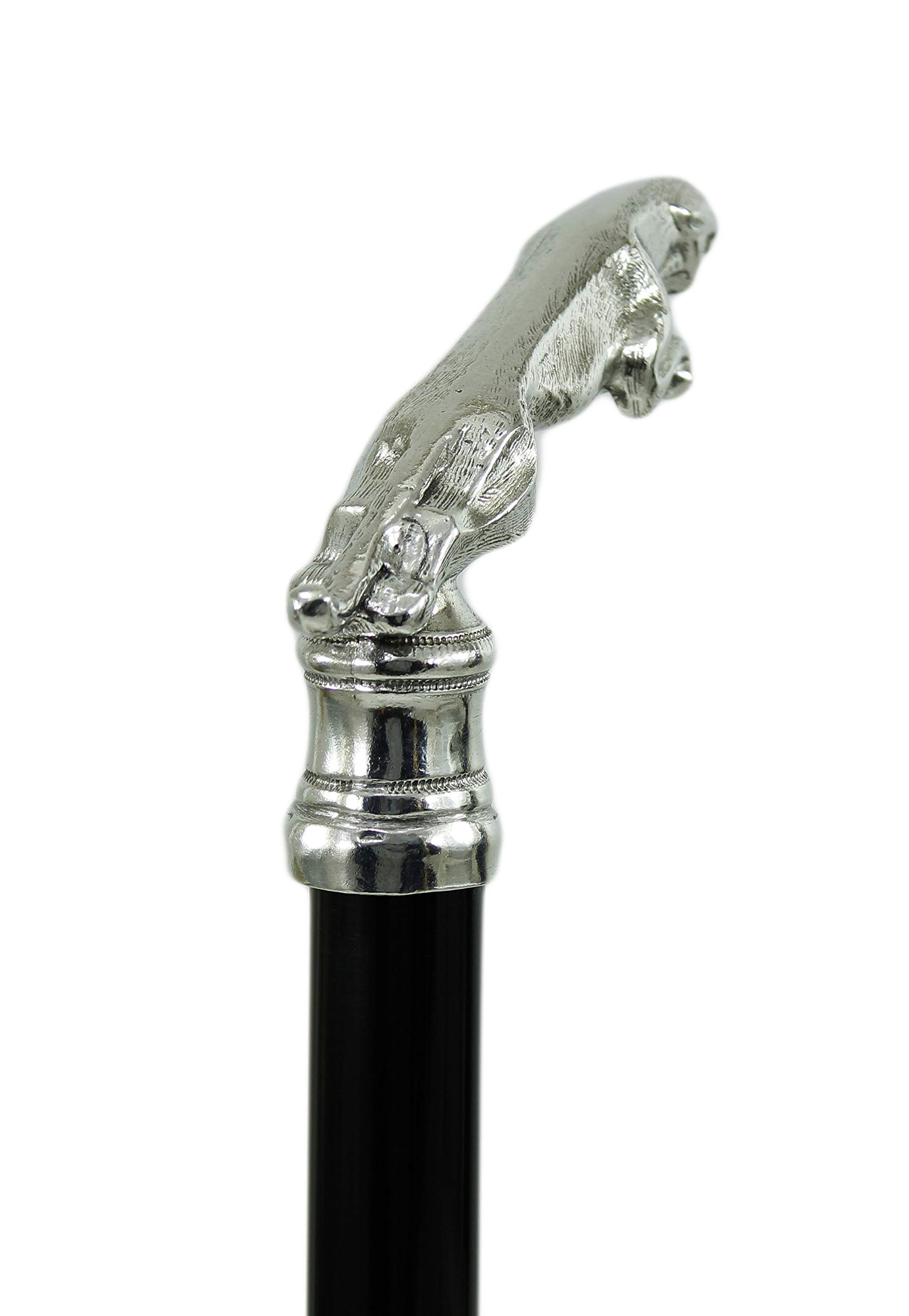 Bastón de paseo CAVAGNINI elegante para hombre y mujer, fabricado en Italia, personalizable en color y longitud (león, marrón)