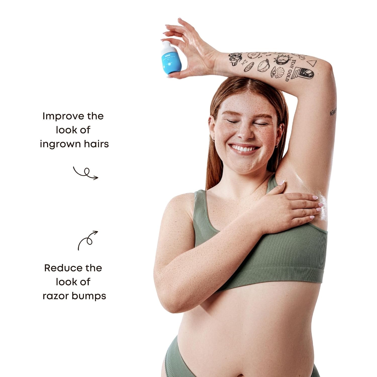 Bushbalm Ingrown Hair Nude Oil + Bikini Trimmer Set – Francesca Trimmer with Nude Oil – 2pc Grooming Set for Women, Bikini, Underarms & Legs – Smooth Skin, Razor Bump - Image 2