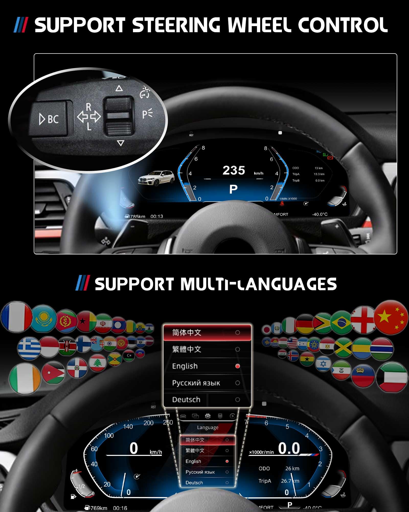 BMW F30 F31 F34 Cuadro Instrumentos Digital LCD 12,3" CarPlay Android Auto