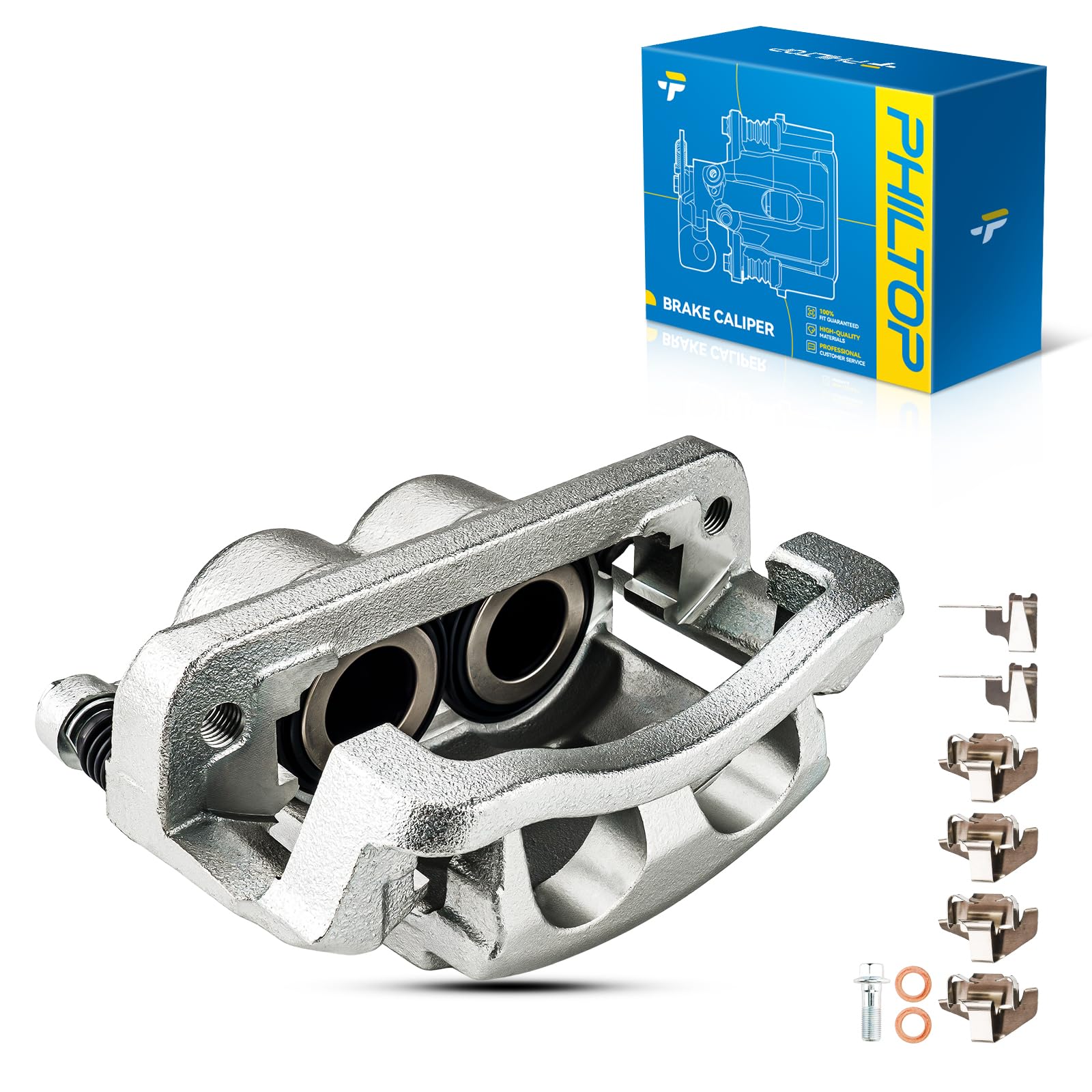 PHILTOP Front Left Brake Caliper w/o Pads Fit for 2005-2012 F250 Super Duty