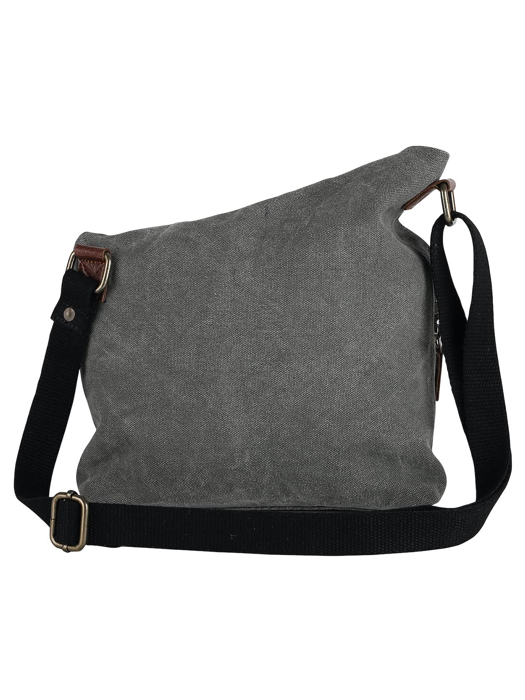Mona B Canvas Sling Crossbody Bag with Stylish Design for Men and Women - Grey 4