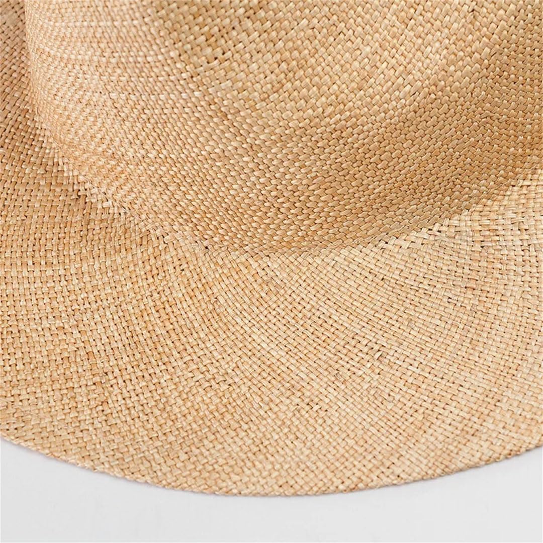 Cappello di paglia leggero da donna, protezione solare, grande gronda marrone, grigio, taglia 6 7/8/7 1/8, marrone grigio, 6 7/8 / 7 1/8, marrone/grigio., 6 7/8 / 7 1/8