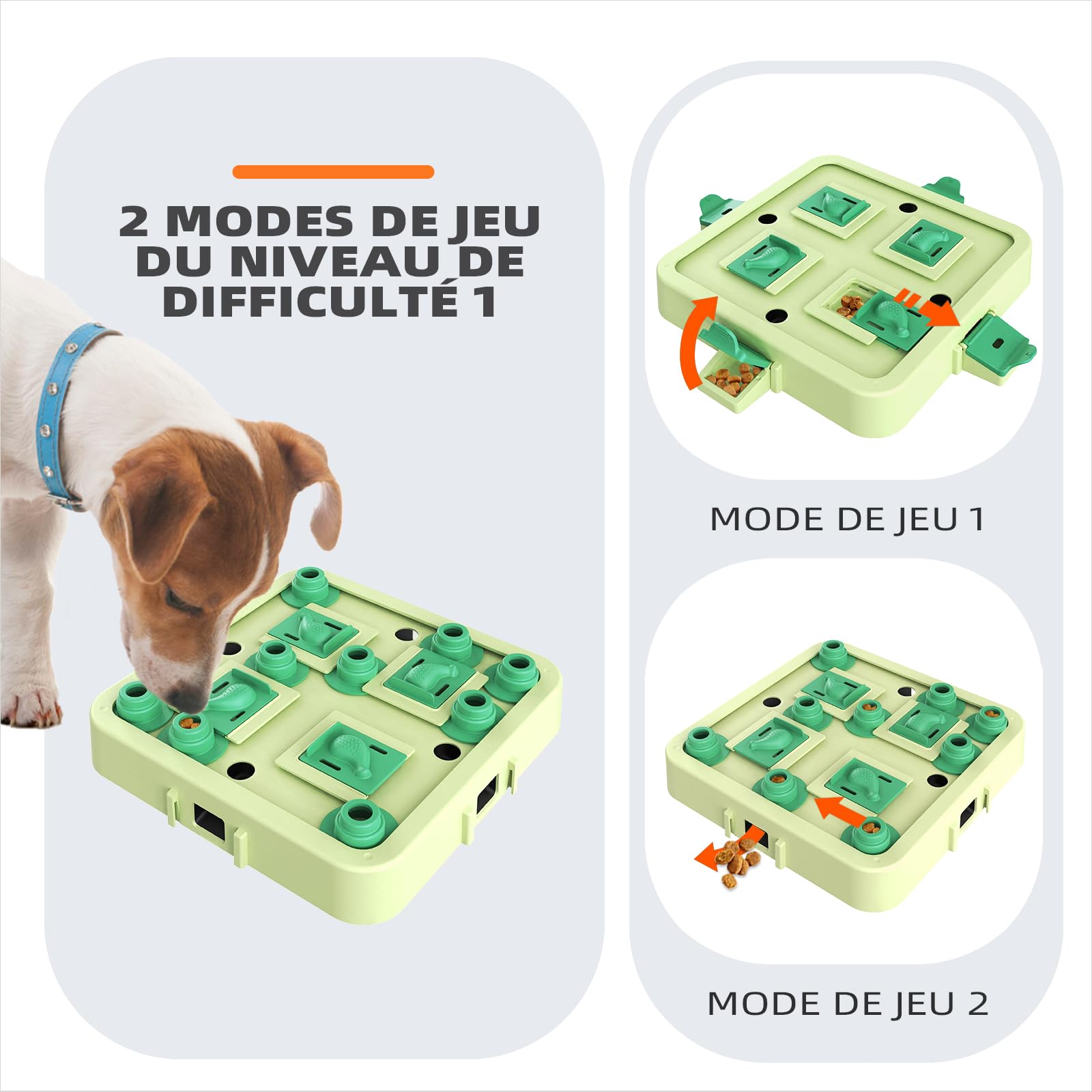 KADTC Jouet interactif pour Chien, Jeu de réflexion Stimulant l'intelligence, Distributeur de friandises Contre l'ennui pour Chiots et Chiens de Petite, Moyenne et Grande Taille