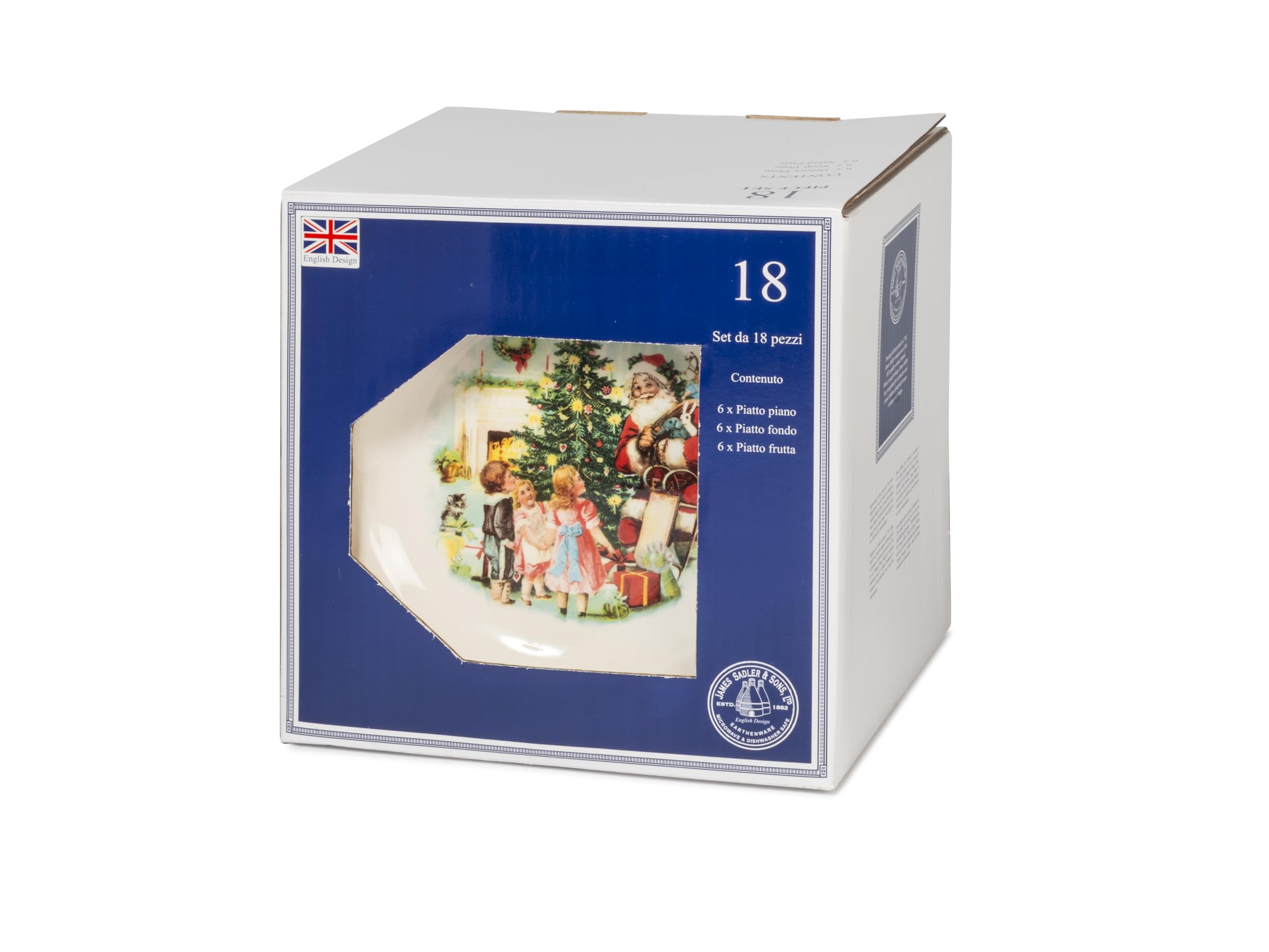Vajilla navideña JAMES SADLER & SONS x H&H de 18 piezas, Christmas Cheer