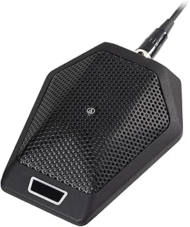 Audio-Technica U891RBO Omnidirectional Condenser Boundary Microphone with Switch, RGB LED & Integral Power Module, Phantom...