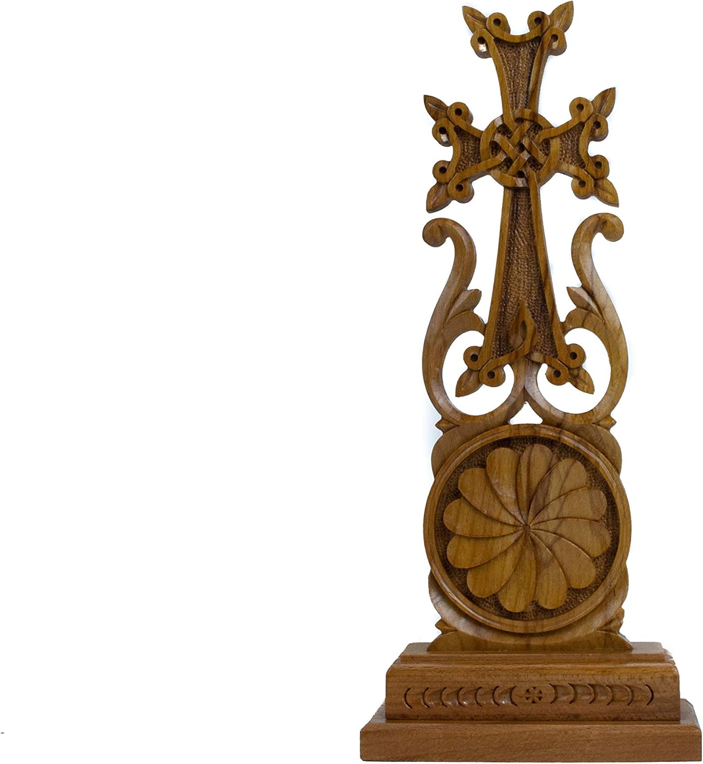 Wooden "KHACHKAR" with Eternity sign on it Cross for Desk best Armenian gift souvenir