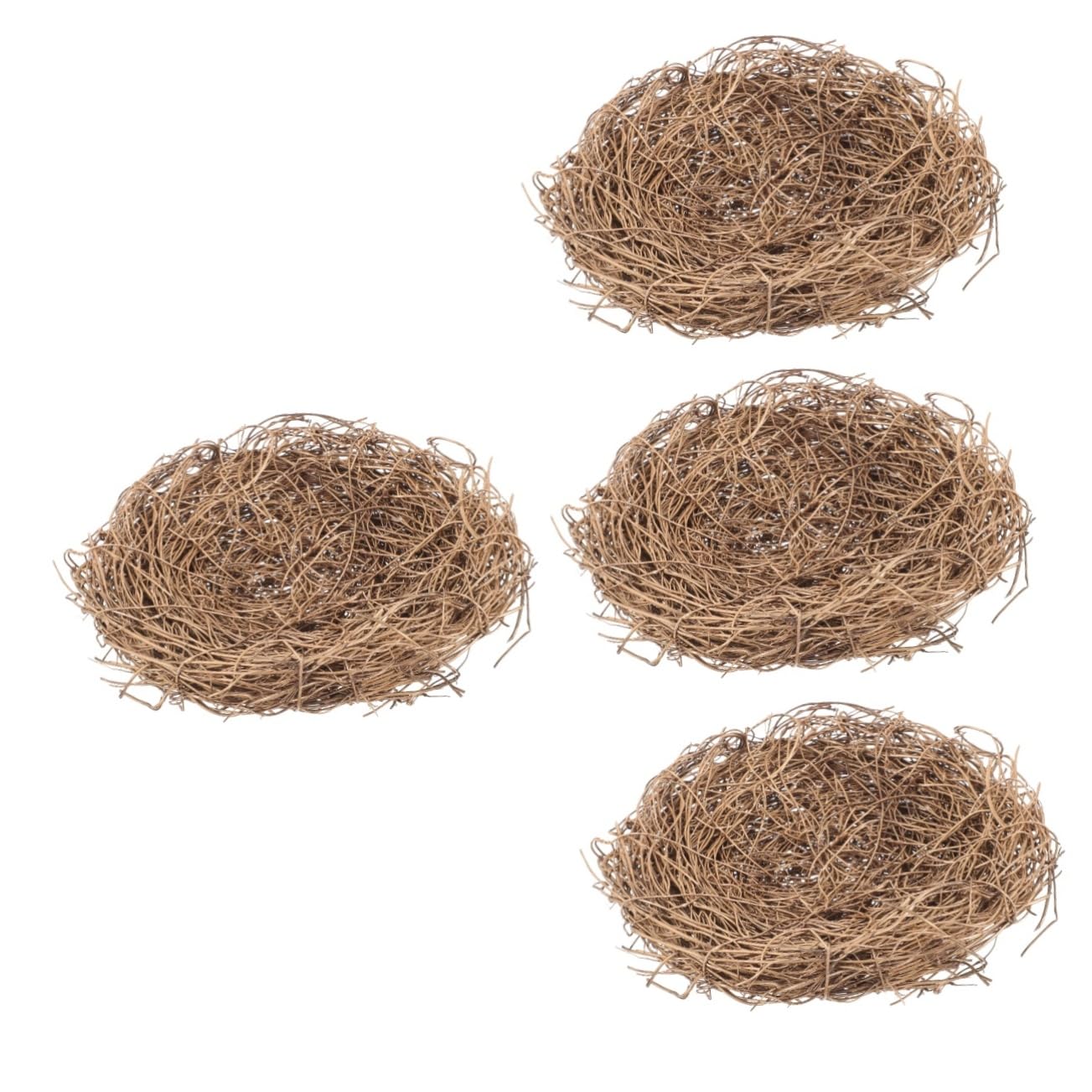 minkissy 4 Eleganti Nidi per Uccelli in Rattan Ornamenti Decorativi per Nidi Primaverili Nidi Fatti A Mano Accessori per Foto