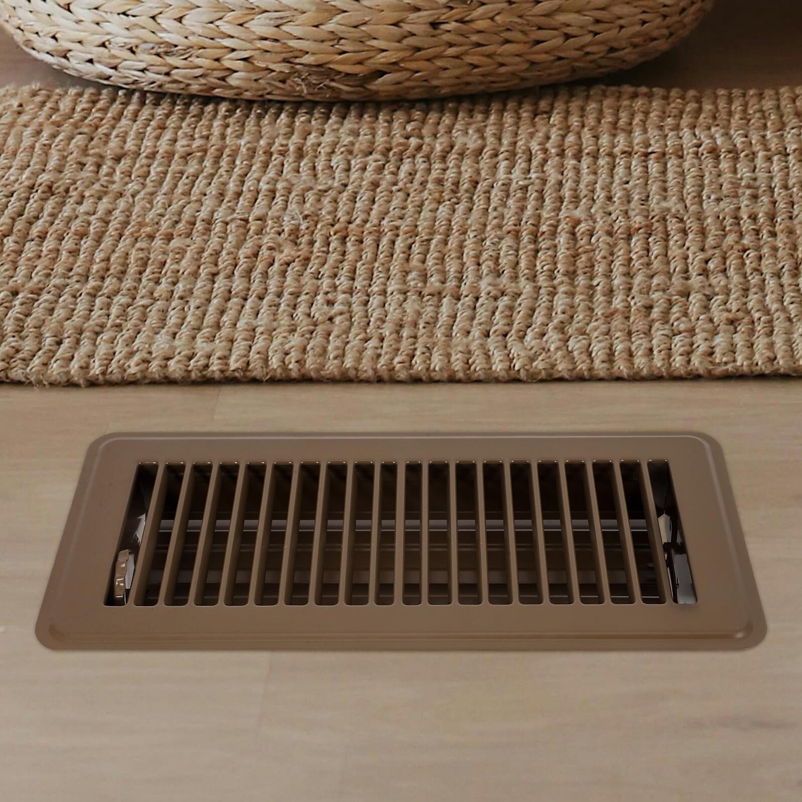 Copertura Bocchette di Ventilazione a Pavimento 4X10 in Ferro Calpestabile Griglia di Ritorno Aria per Interni Casa e Ufficio Set 2 Pezzi per Ventilazione Efficiente