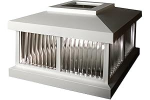 Elegant Mayne Mailbox Post with LZM-625-W Solar Light Cap