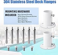 Vista 3 de 2 bridas de cubierta de piscina, bridas de escalera de piscina de acero inoxidable, bridas de cubierta de escalera de piscina, brida de varilla