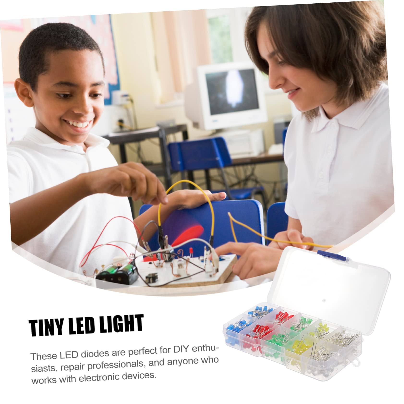 Kit Assortimento LED 300 Pezzi 3mm - 10 Valori, 5 Colori - Lampadine Tonde Luminose - Foto 2