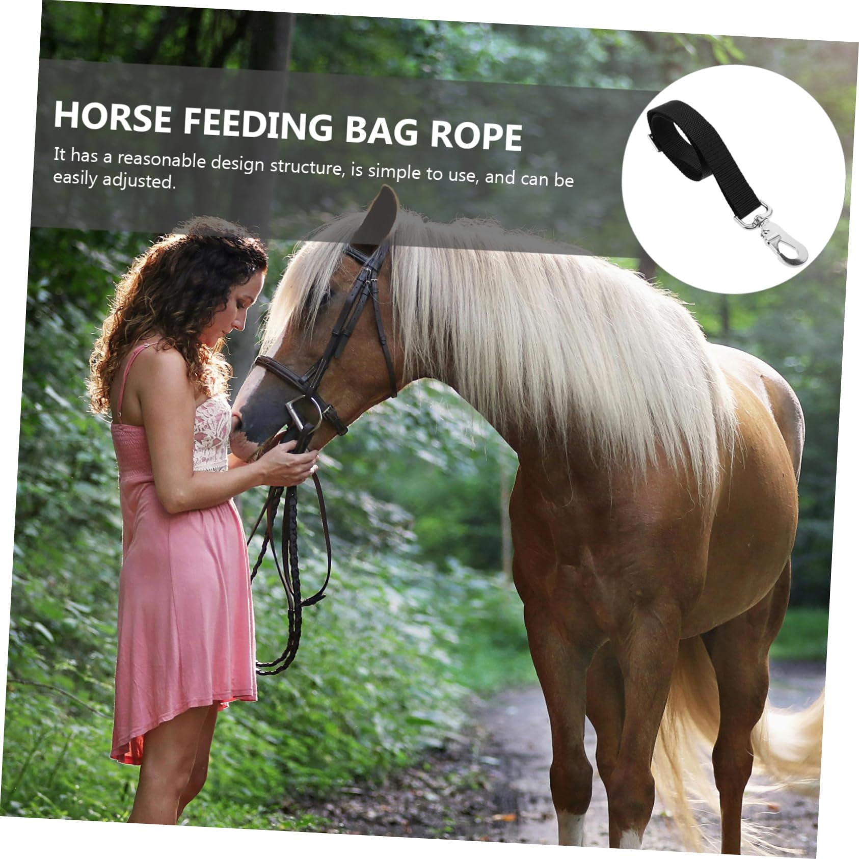 Abaodam 3Pcs Adjustable Strap for Outdoor Feeding Bucket Hanger Horse Bucket Fix Strap for Stable Supplies Farm Hanging Rope