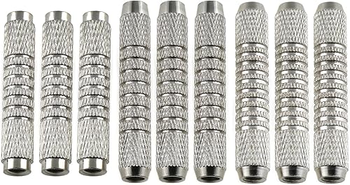 9pcs 101214G Dart Barrels Reemplazo Set Plata para la práctica de dardos