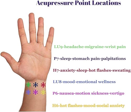 Miniatura 3 de AcuBalance - Pulseras para mareo por movimiento, cómoda banda de acupresión impermeable, alivio natural de náuseas, vértigo, náuseas matutinas,