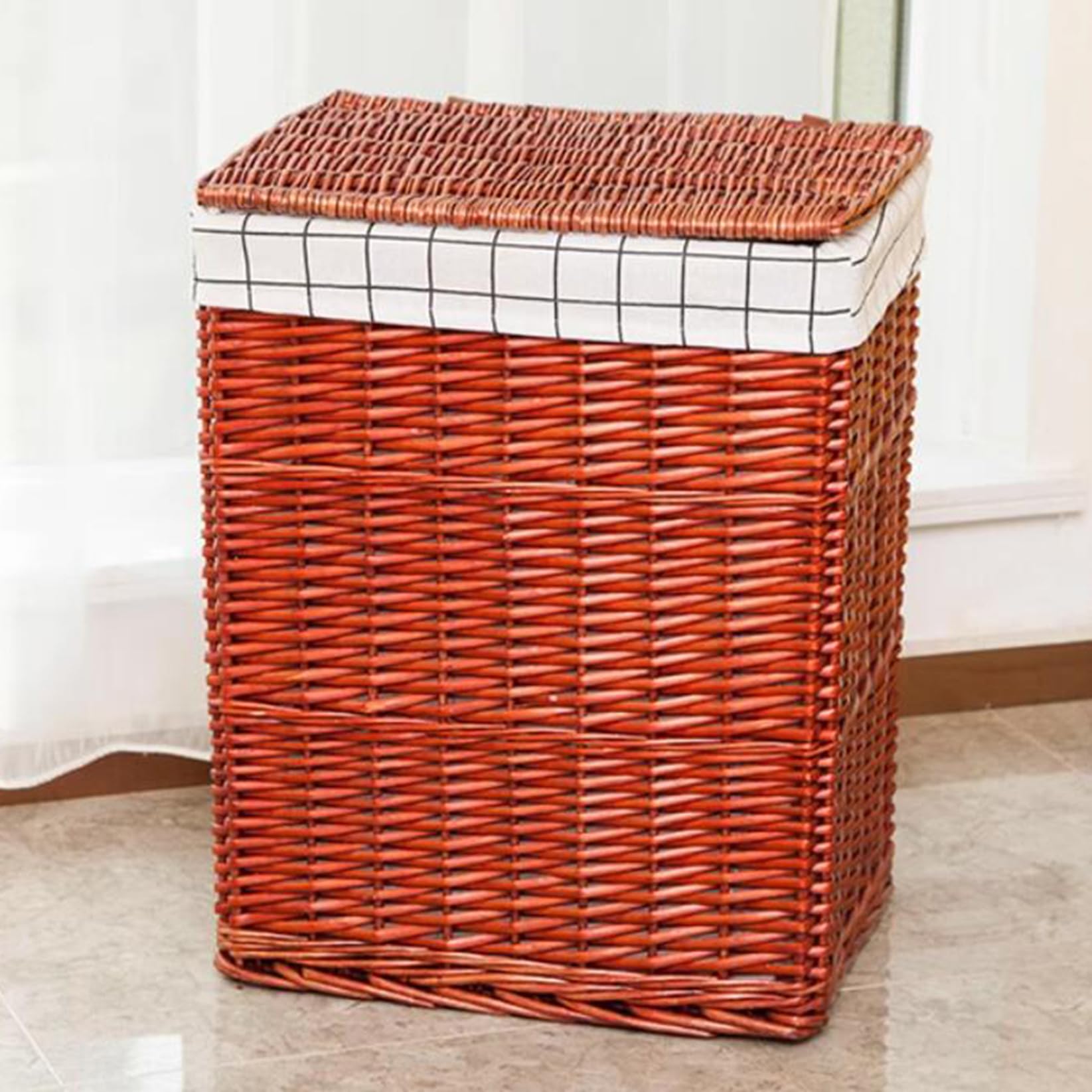 Amazon｜NJNEW 洗濯かご 大容量 45*35*56cm ランドリーバスケット フタ