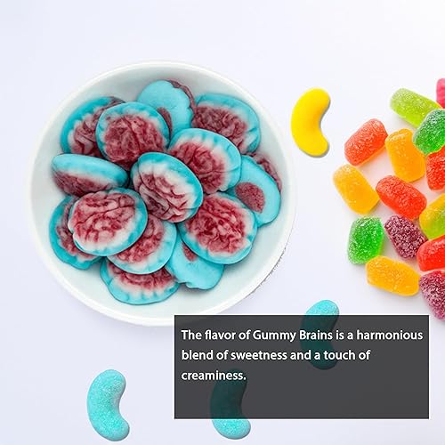 Miniatura 7 de NY Spice Shop Gummy Brains - Golosina masticable de moda de 1 libra - Dulces para decoraciones de fiesta - Cerebros de caramelo gomosos - Cerebros