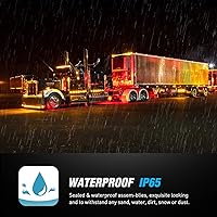 Vista 2 de Nilight 2 piezas de 3.9 pulgadas de luces indicadoras laterales delanteras y traseras, 3 luces LED ámbar, lámpara de clearance, sellada e