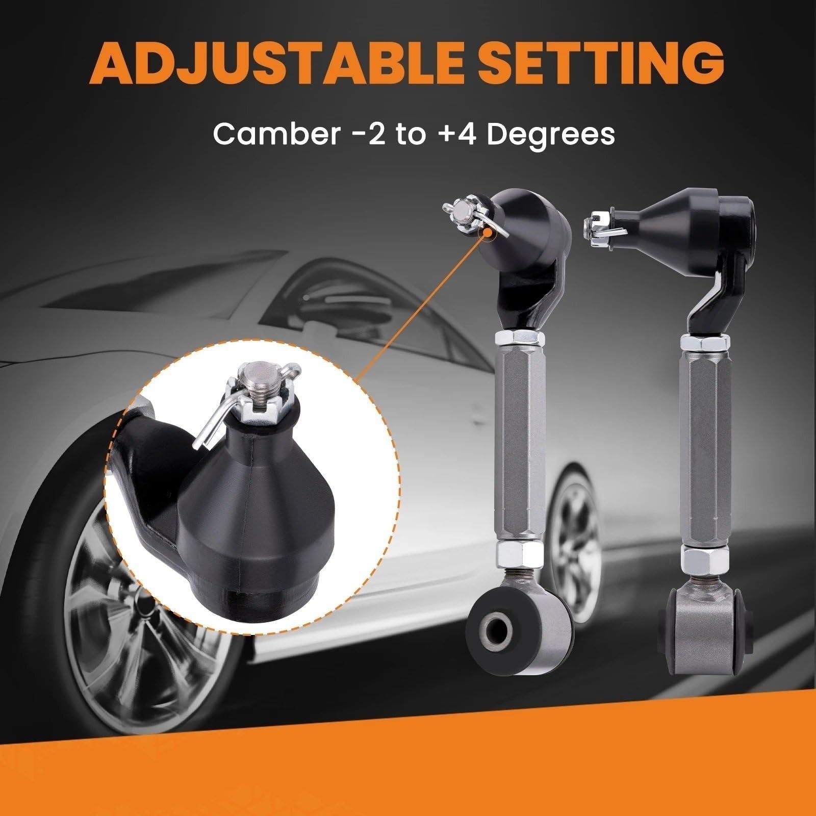 Pasuje do Honda Accord 04-08 Acura TSX 2003-2007 Regulowane tylne ramiona Camber 180-195mm Wahacze samochodowe